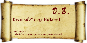 Draskóczy Botond névjegykártya