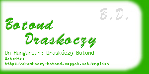 botond draskoczy business card