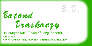 botond draskoczy business card